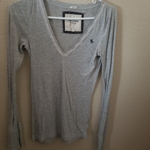 Grey A&F long sleeved shirt